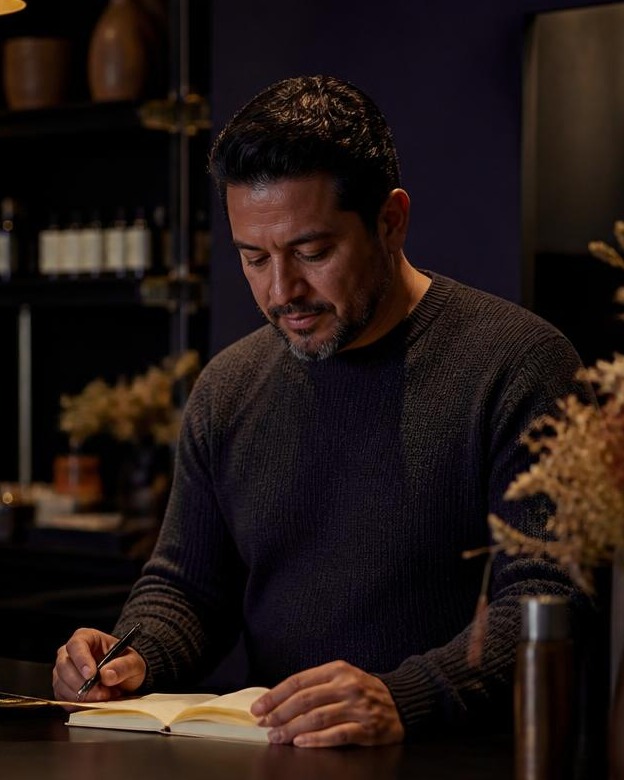 Portrait of an established small-business owner standing in their workspace at dusk